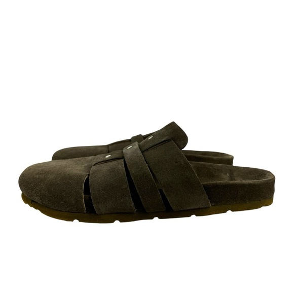 Free People Mule Clogs Sunday Season Khaki Green Slip On Women’s 36 USA 6 - Picture 14 of 16